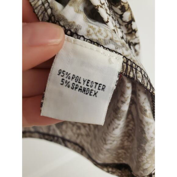 Women's Kenneth Cole Snake Print Sleeveless Blouse with Bead Accents | Size PS - Picture 7 of 9